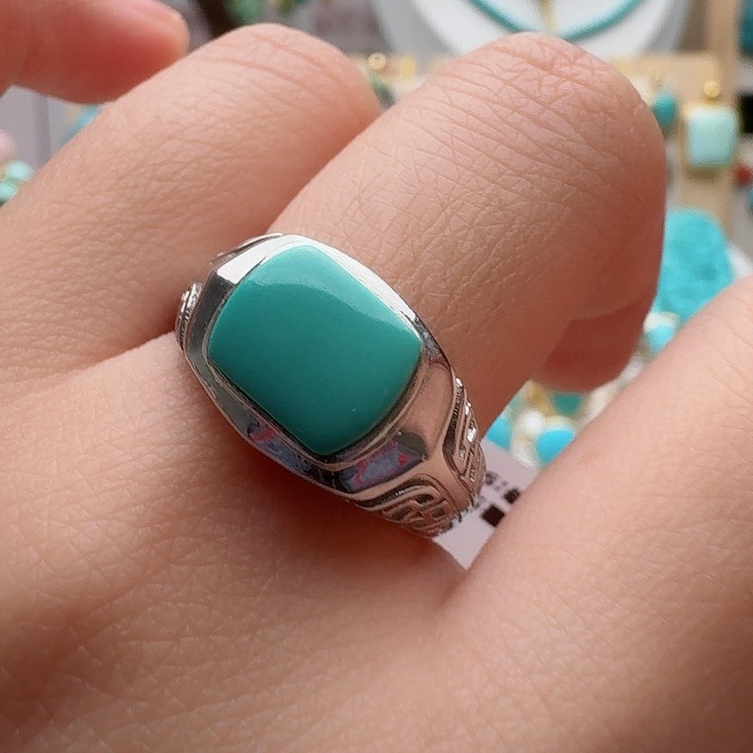 绿松石配饰银S925镶嵌