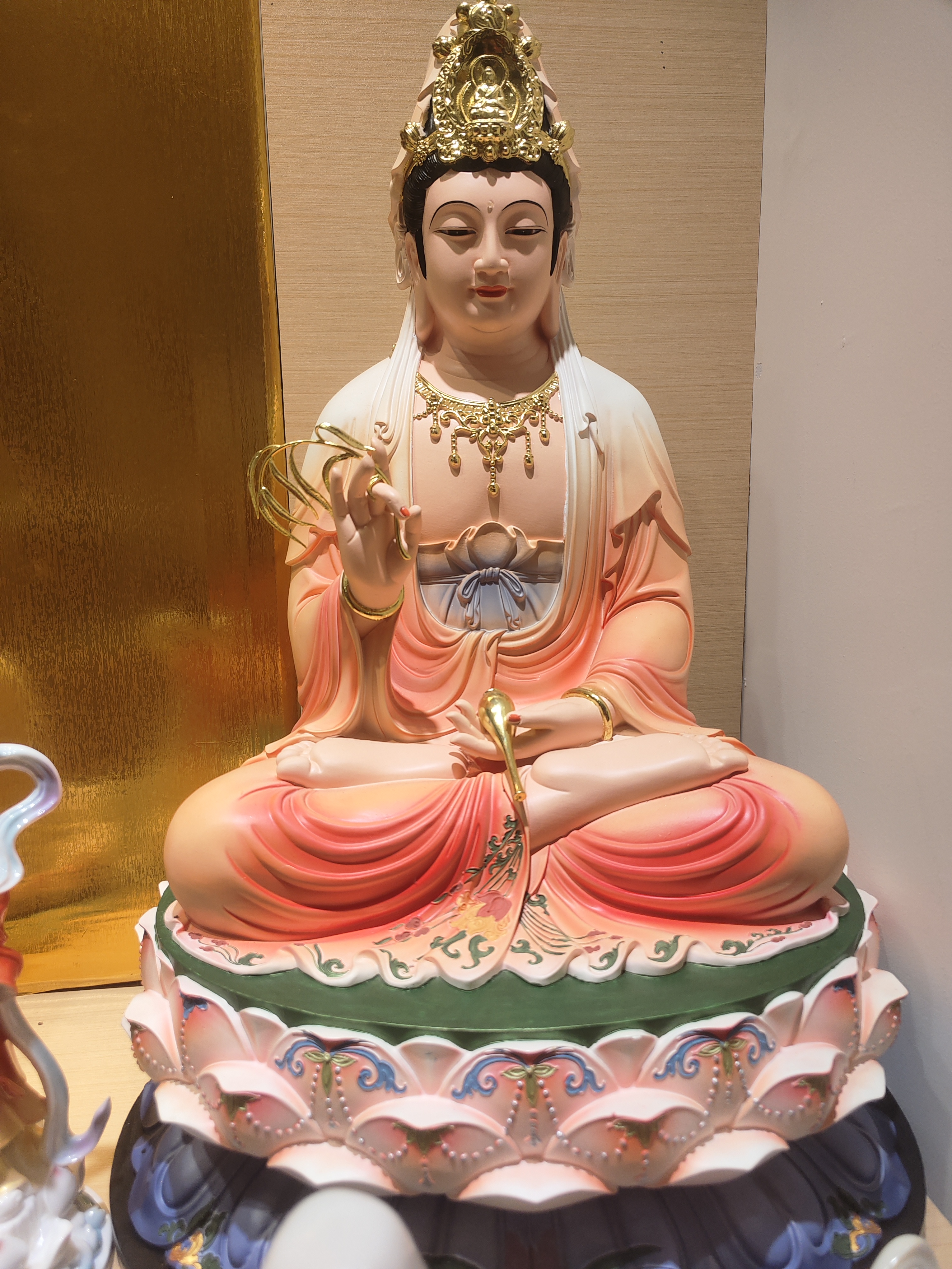 26寸坐莲观世音树脂南海观世音居家摆件