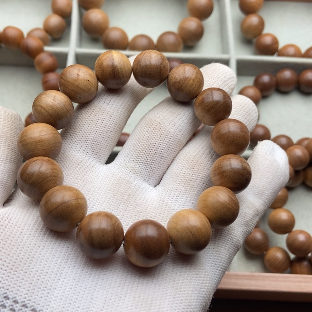 M***手串/手链檀香木1.5老山檀香黑肉奶香瑕疵手串