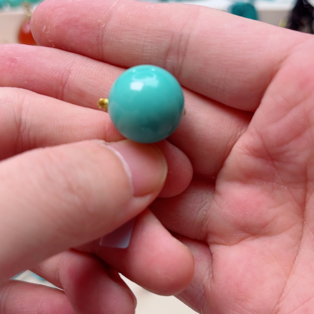 绿松石圆珠17未镶嵌