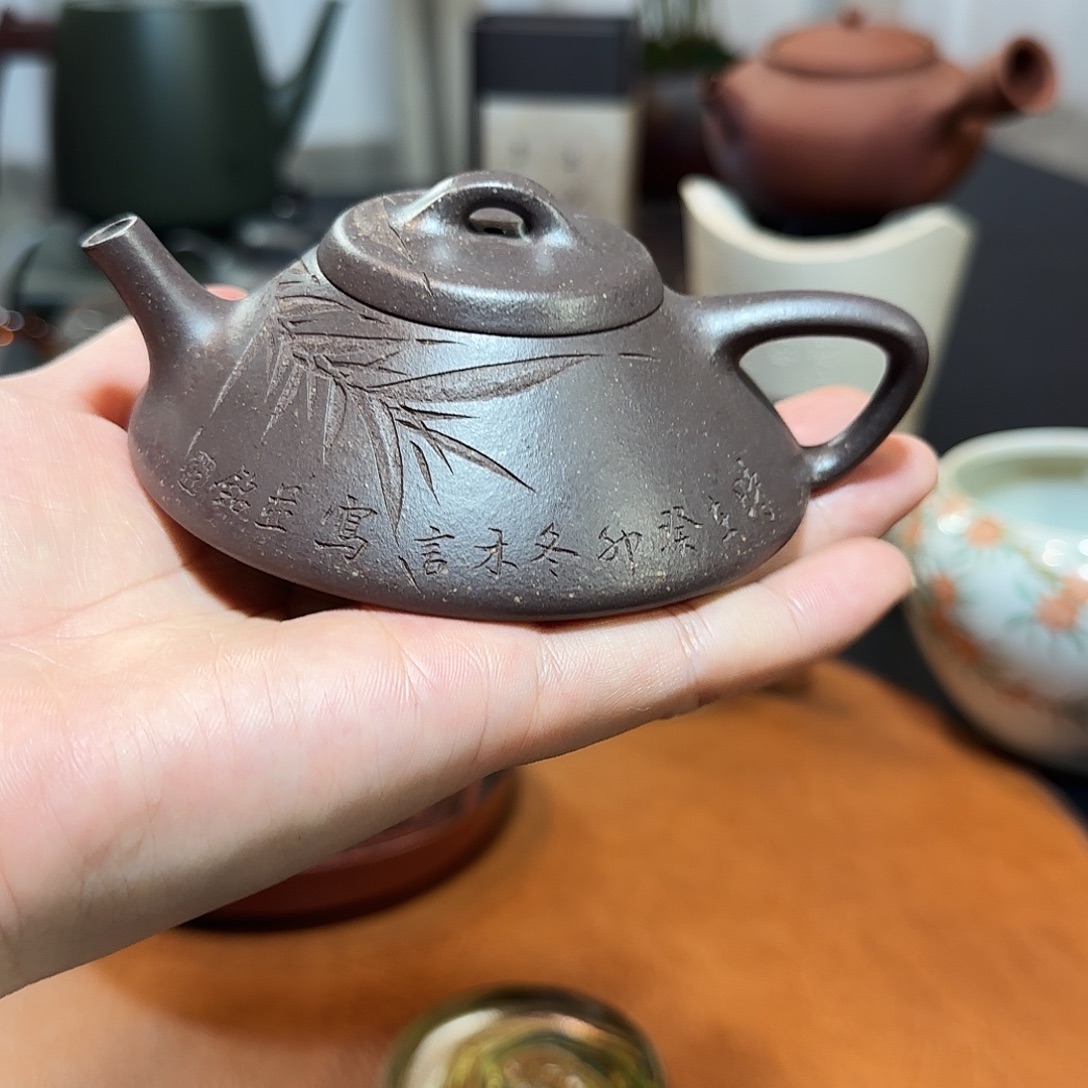 紫砂茶盘天青泥石瓢