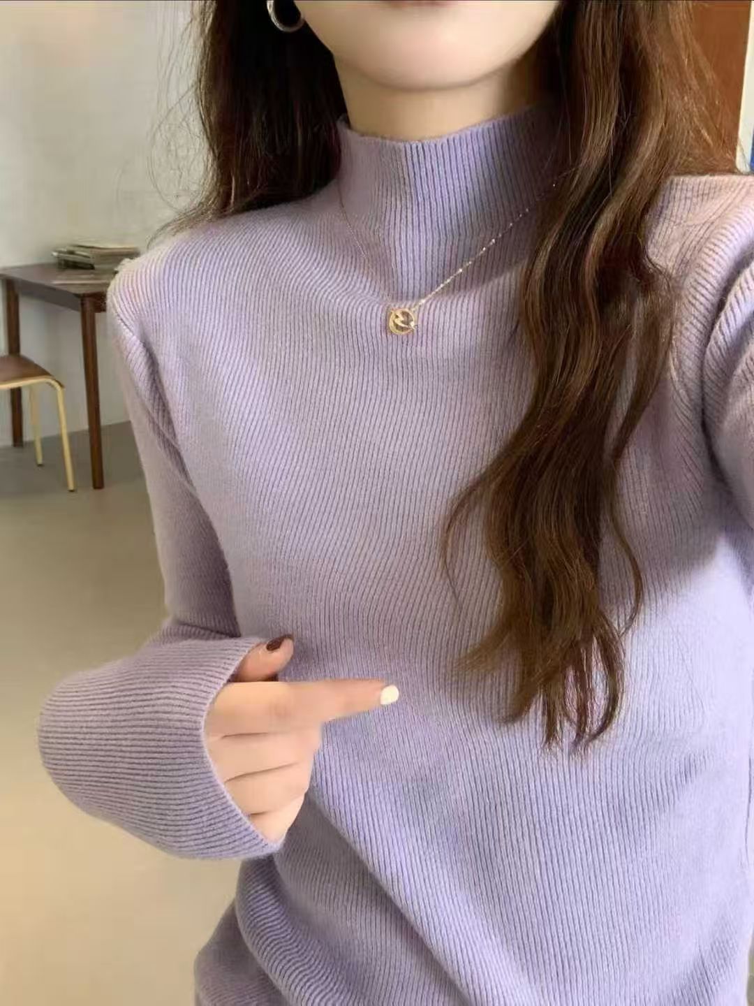 高领美莉诺打底毛衣