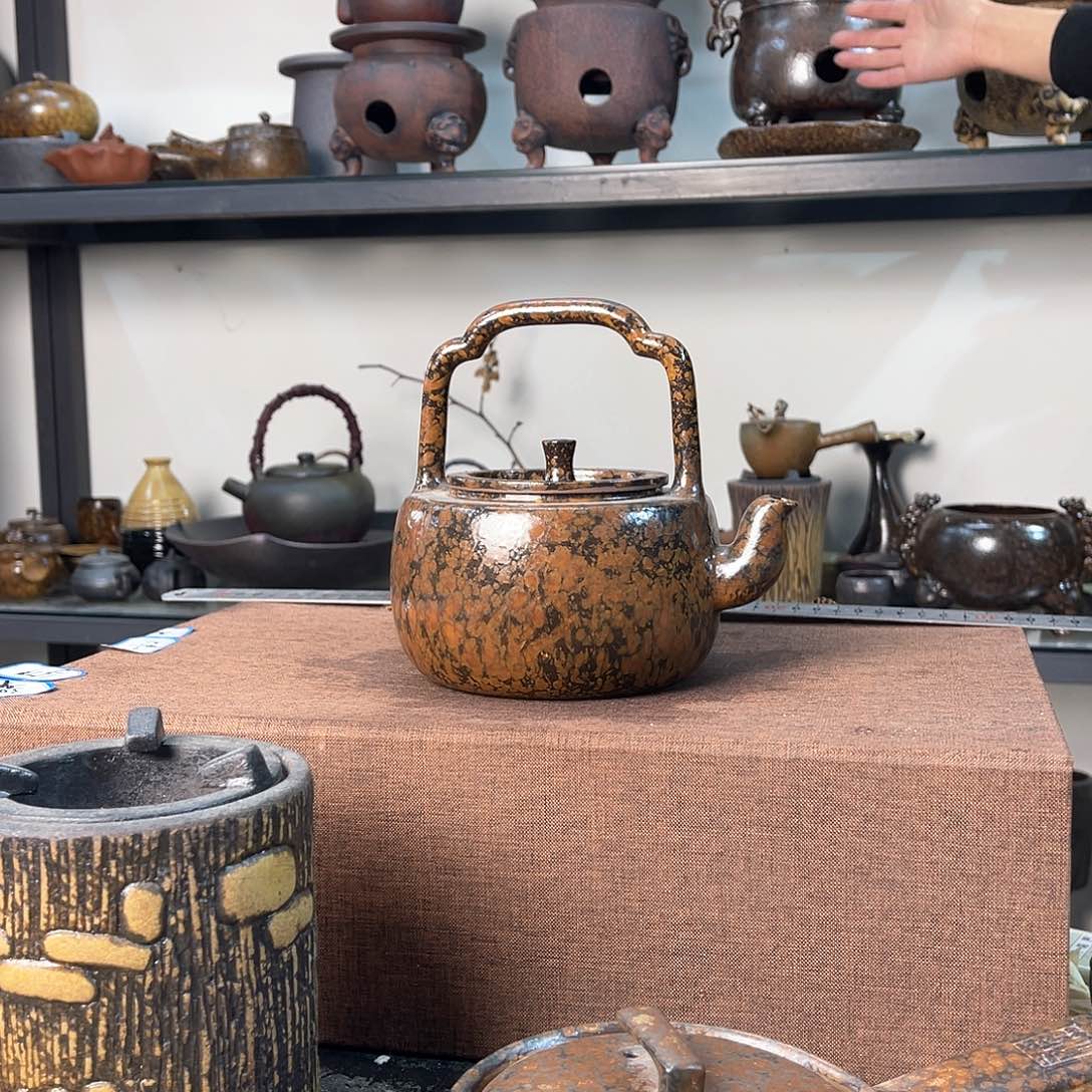 紫泥茶壶紫砂粗陶茶器