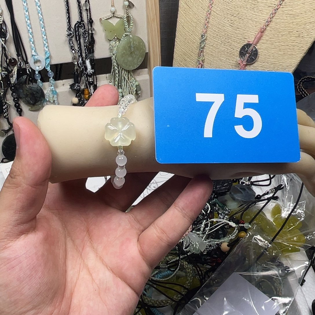 蛇纹石玉合金颈饰