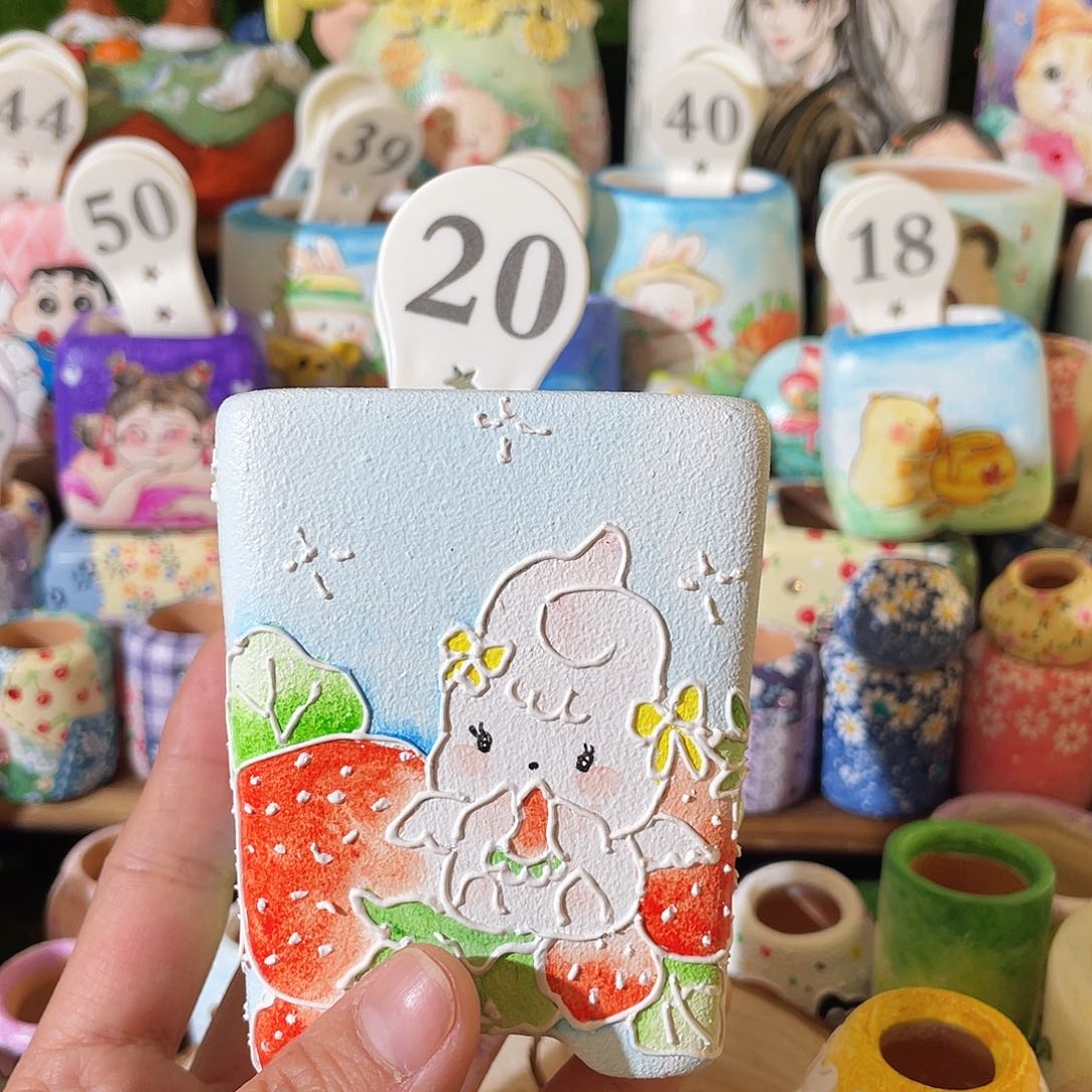 红陶020…..手工手绘