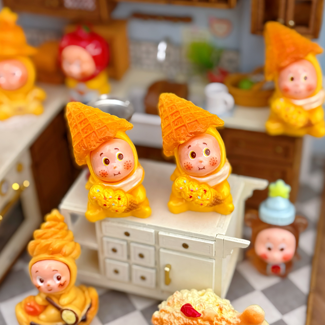 【甜筒冰淇淋新星人】diy树脂配件创意制做手工卡通ins