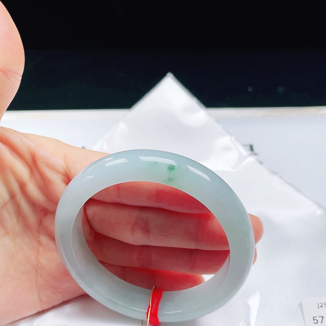 翡翠未镶嵌手镯57➕圈口