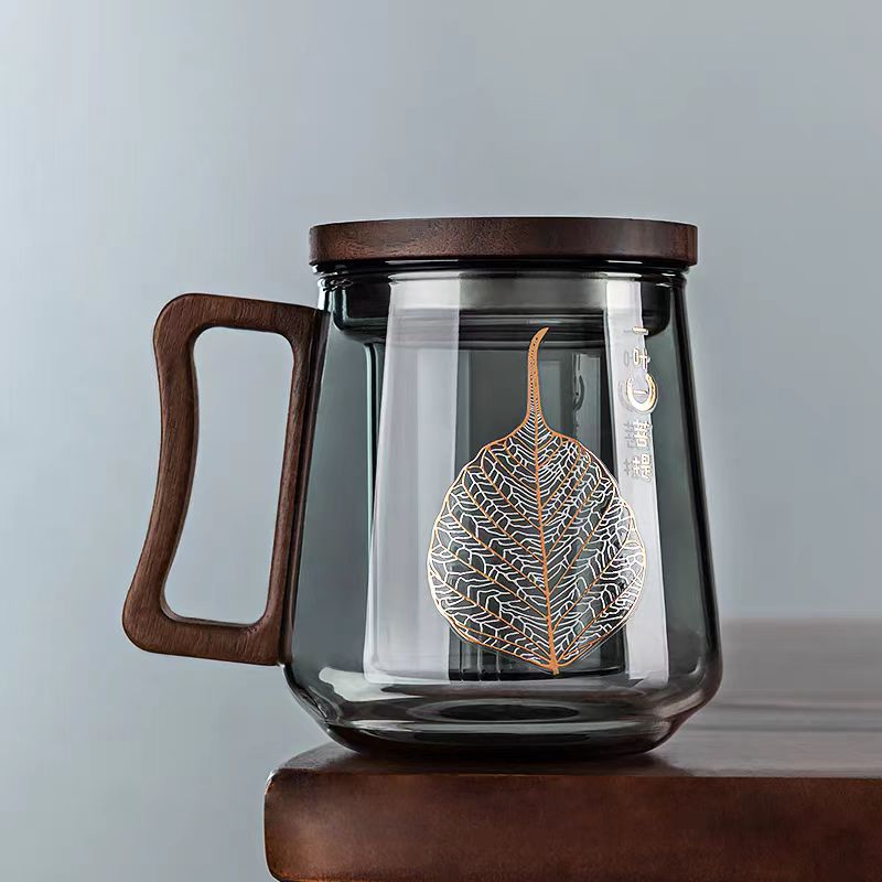 一叶办公杯玻璃水杯