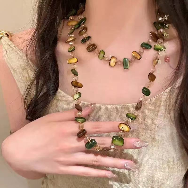 铜合金 【波西米亚风贝壳毛衣链】1054