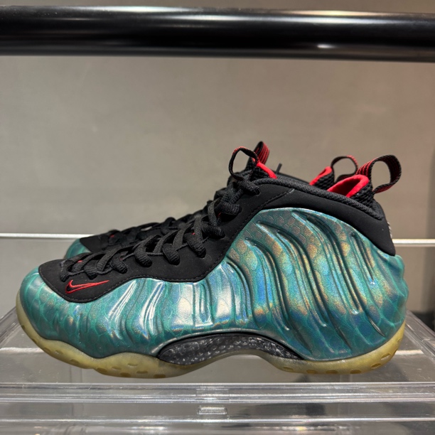 95新 MM6 42码 原盒 Foamposite 钓鱼喷 喷泡 复古篮球鞋 黑绿