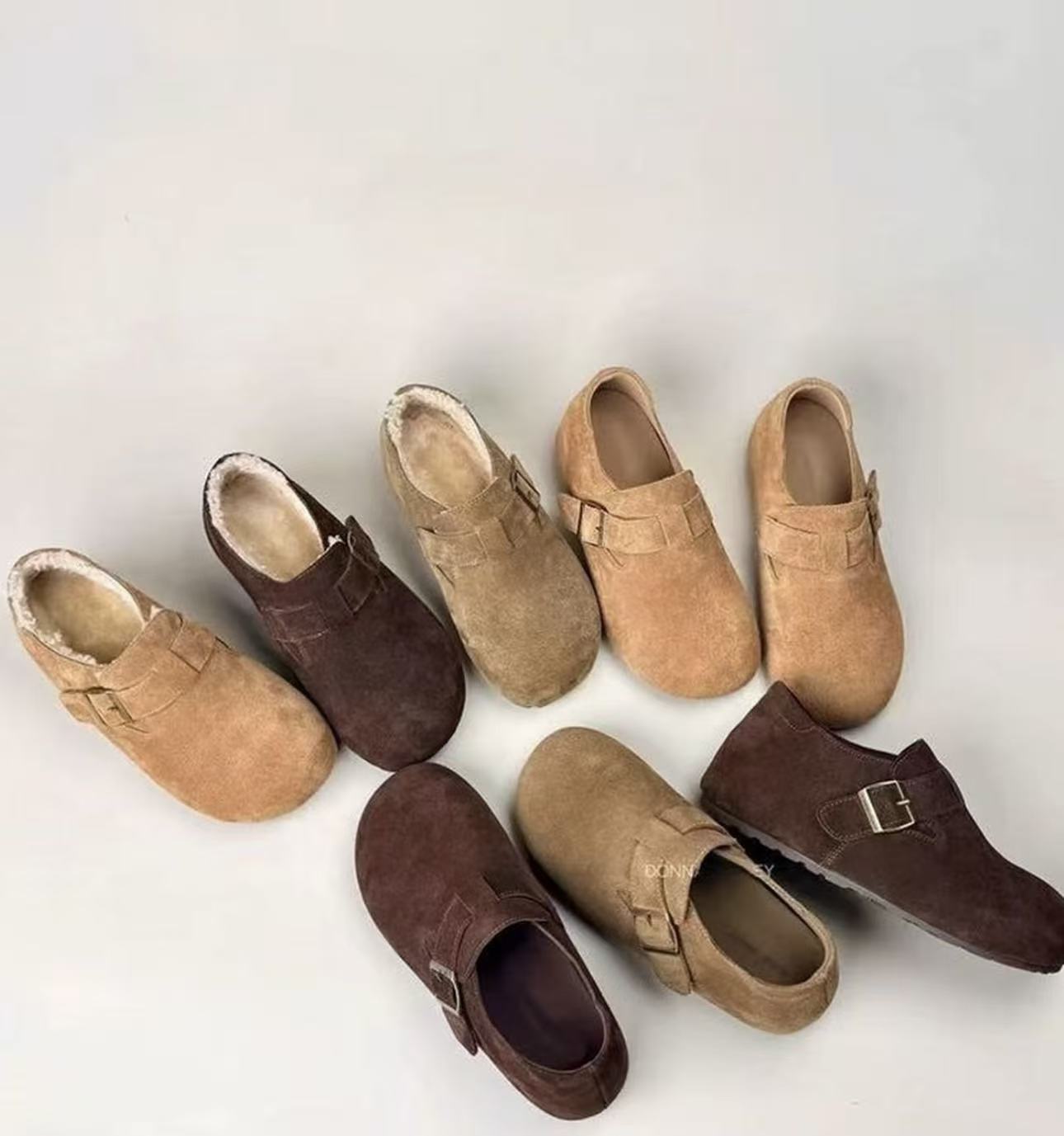 【现货+运费险】全包厚底加绒勃肯鞋琥珀流光单鞋一脚蹬