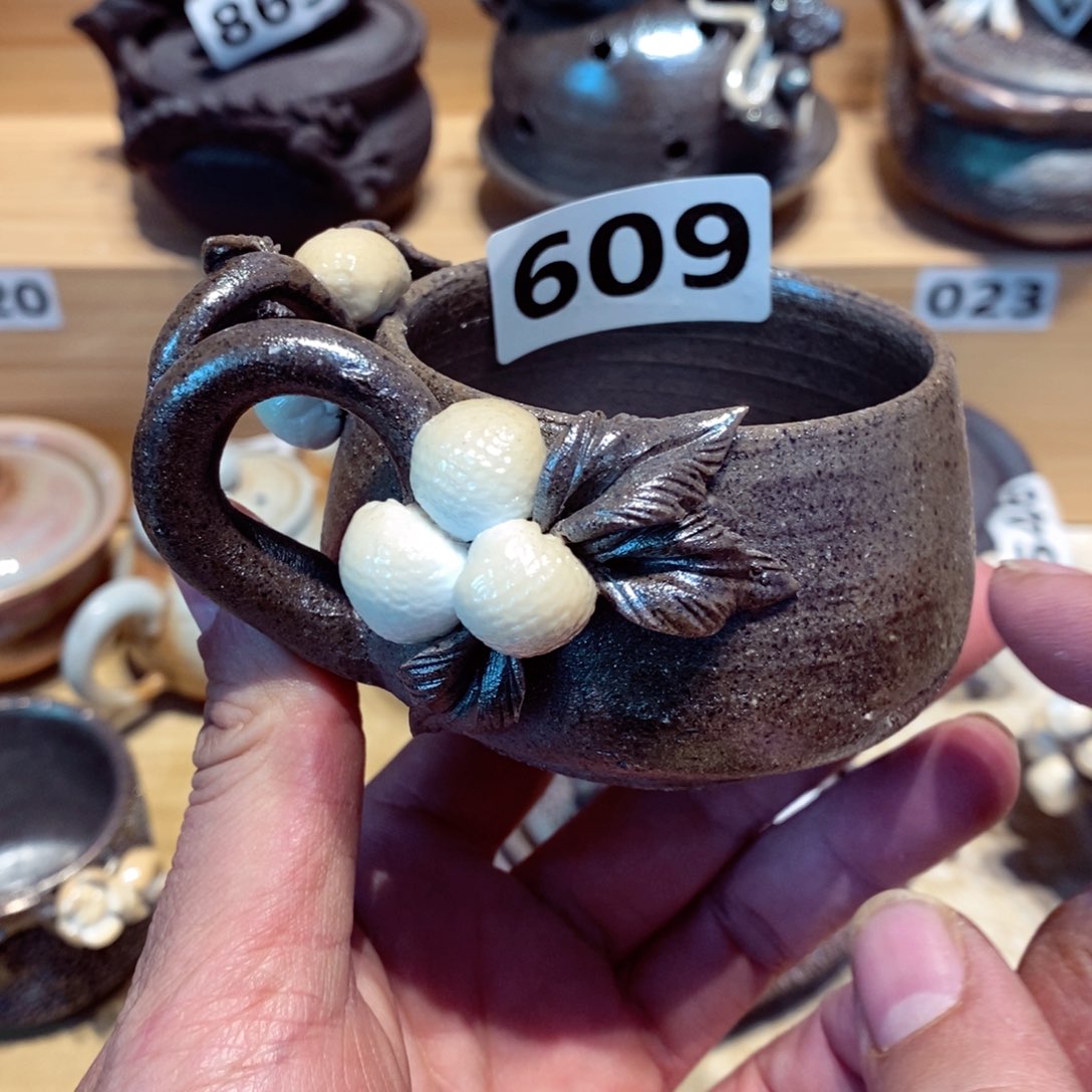 柴烧茶具陶瓷杯子