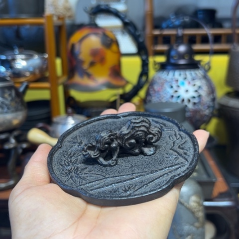 蜜安罐瓷香炉锡茶则