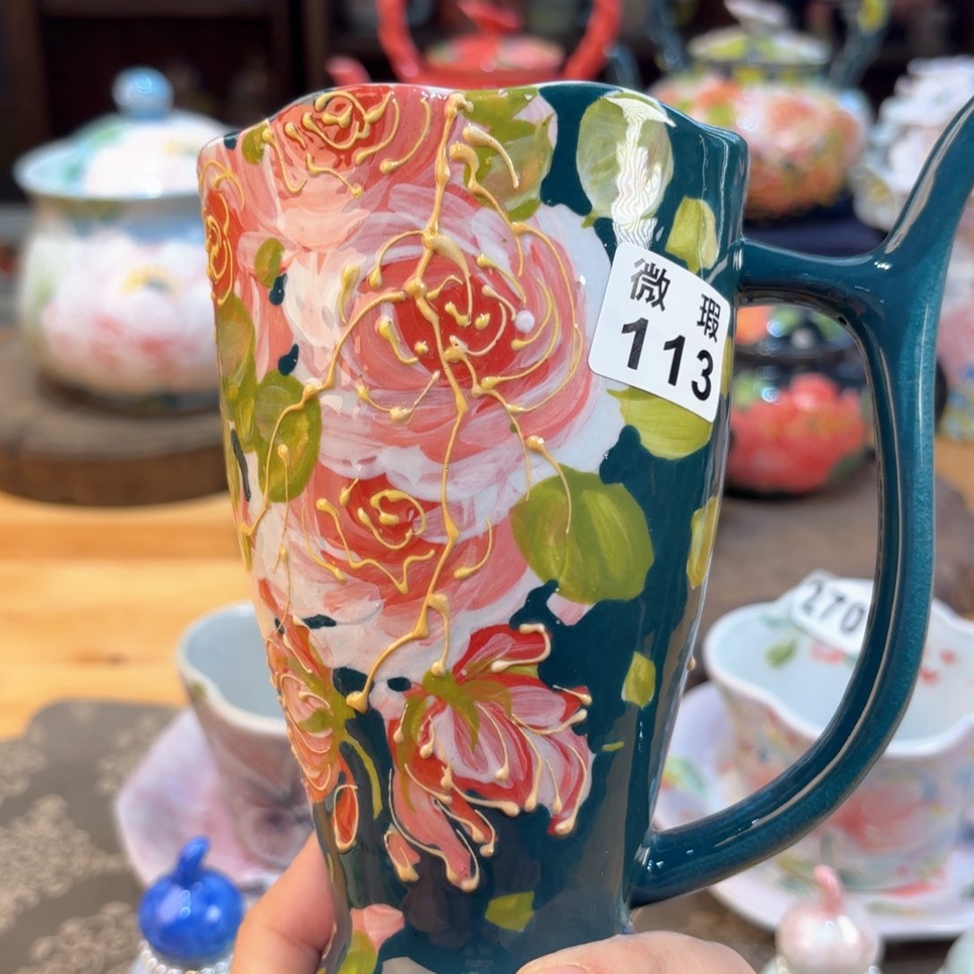 景德镇手绘高温釉下彩陶瓷茶具