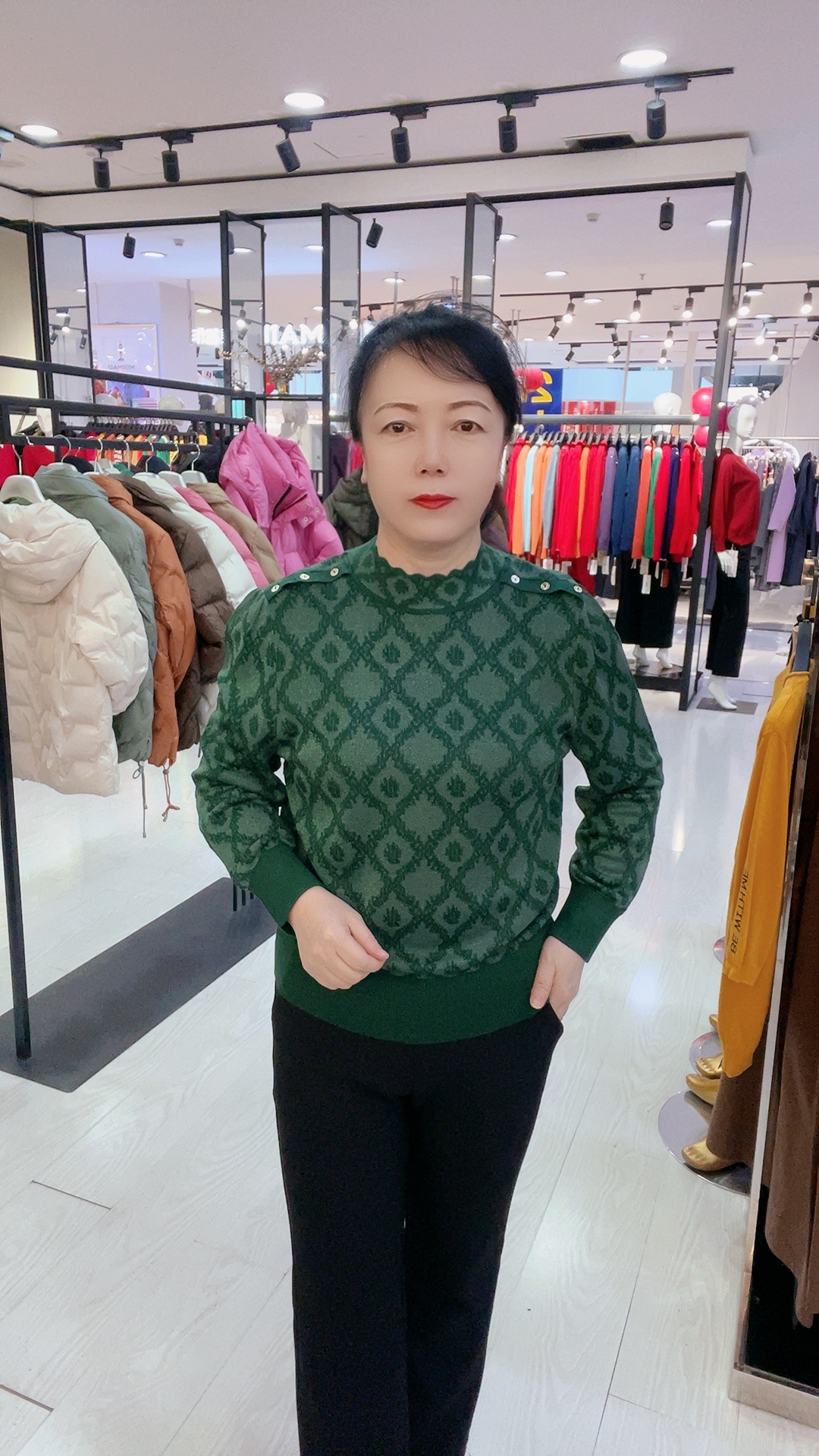 重工天丝莱赛尔纤维针铅衫圆领长袖气质百搭