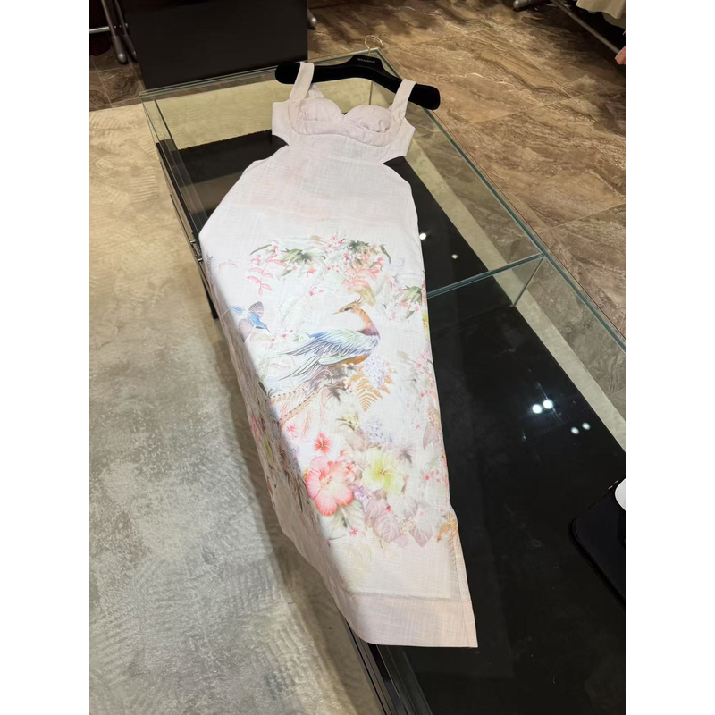 WW2025新款女士气质夏季时尚修身印花连衣裙W201048