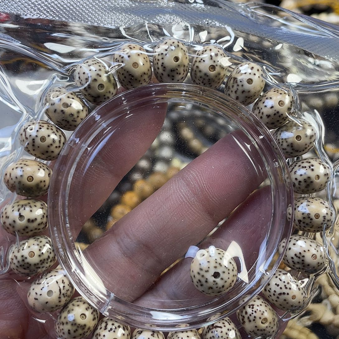 手串星月菩提石玉料青花苹果手串尺寸11.5