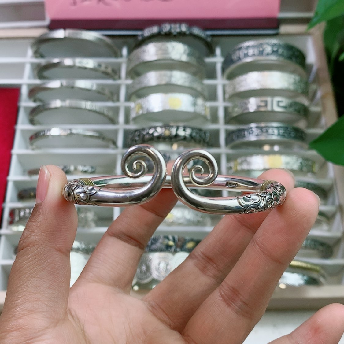【闪购商品】无足银足银紧箍咒手镯