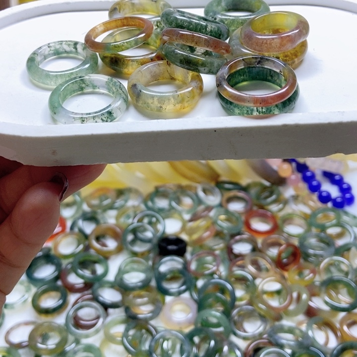 玛瑙/玉髓戒指未镶嵌