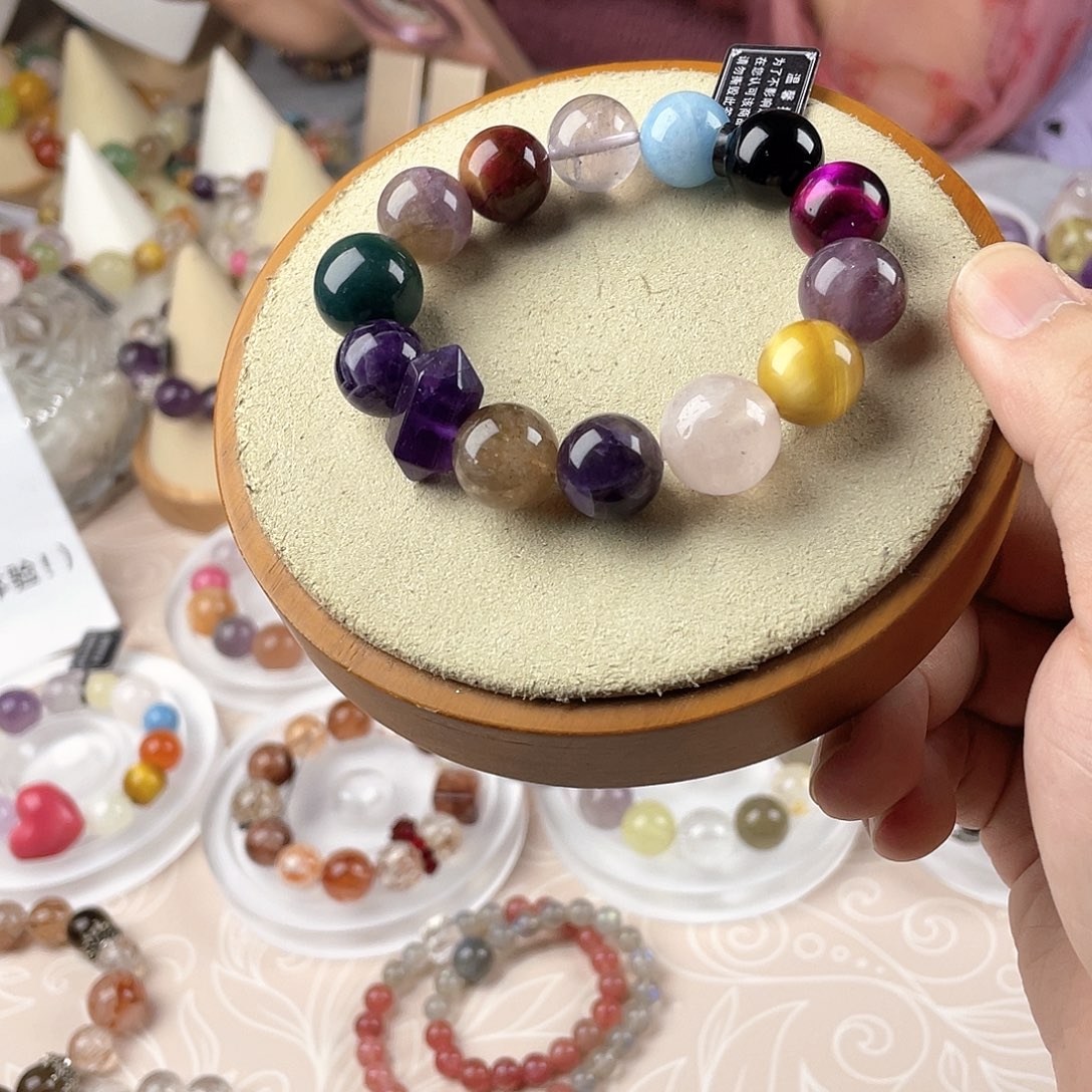 银S925镀金镶嵌手链水晶