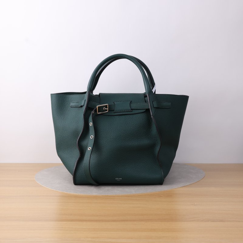 95新 Celine/思琳 Big Bag绿色/单肩包/0035