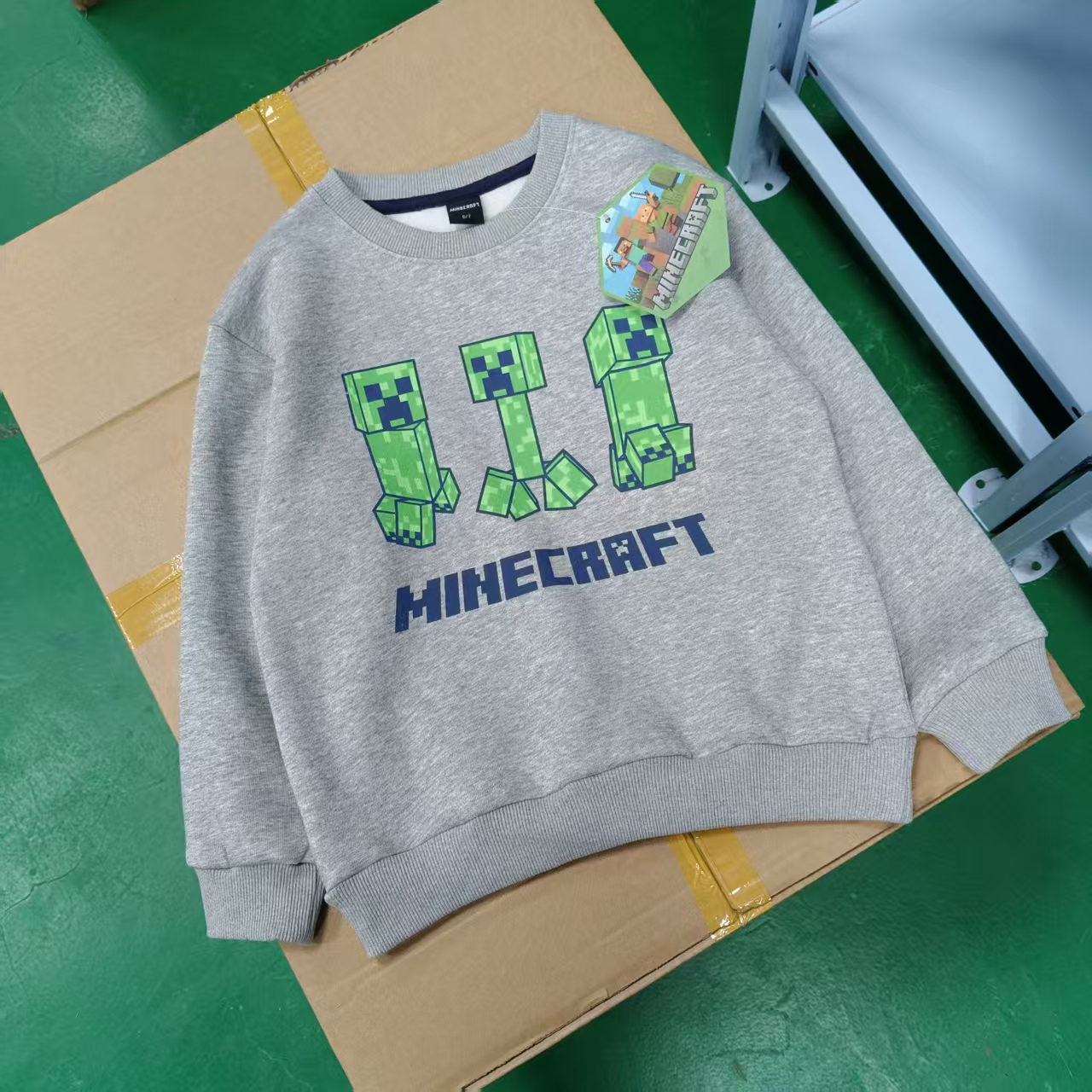 我的世界灰色苦力怕加绒卫衣儿童