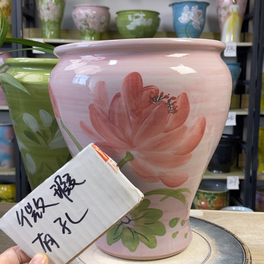 景德镇手工手绘陶瓷花盆