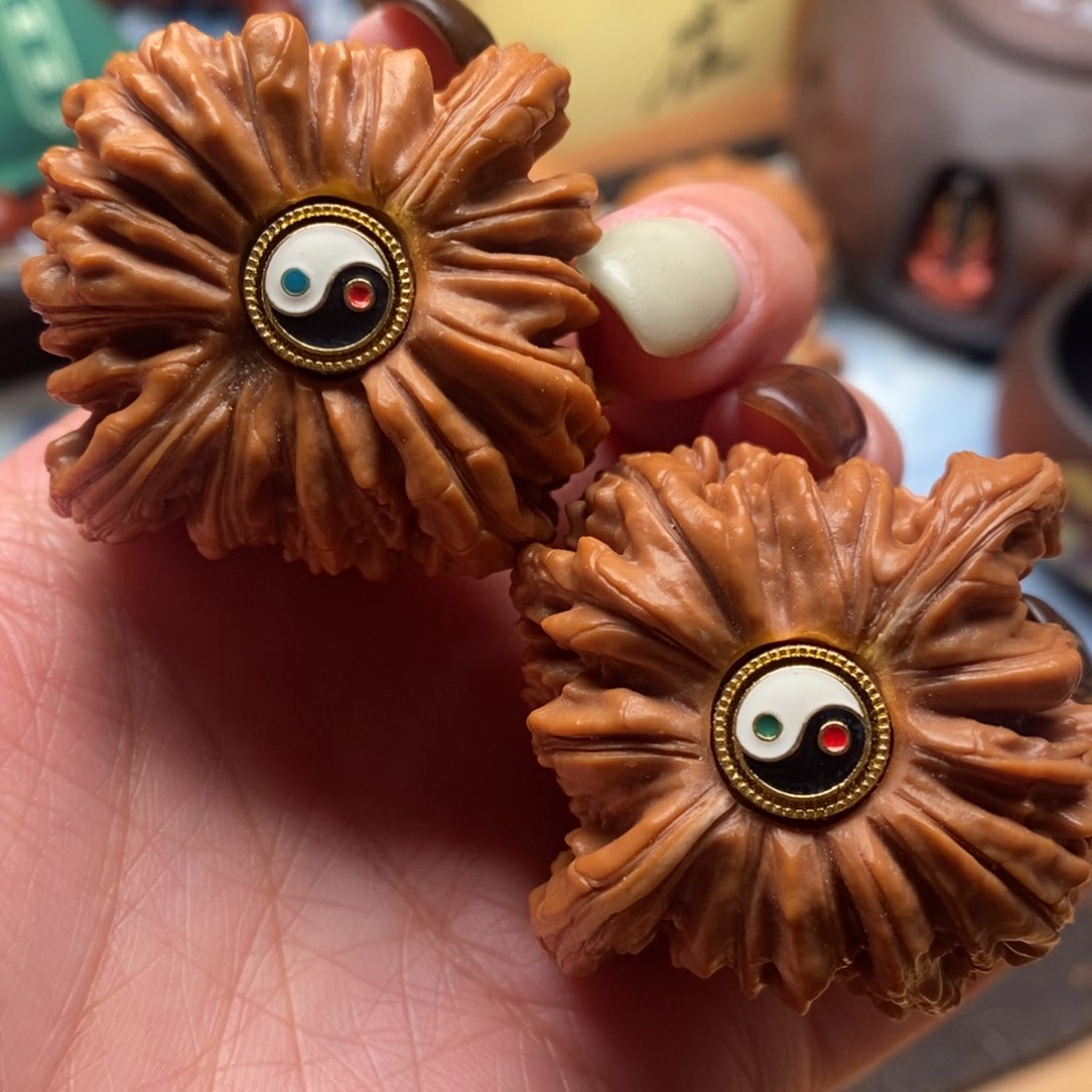 把件文玩核桃45尺寸全品四座楼