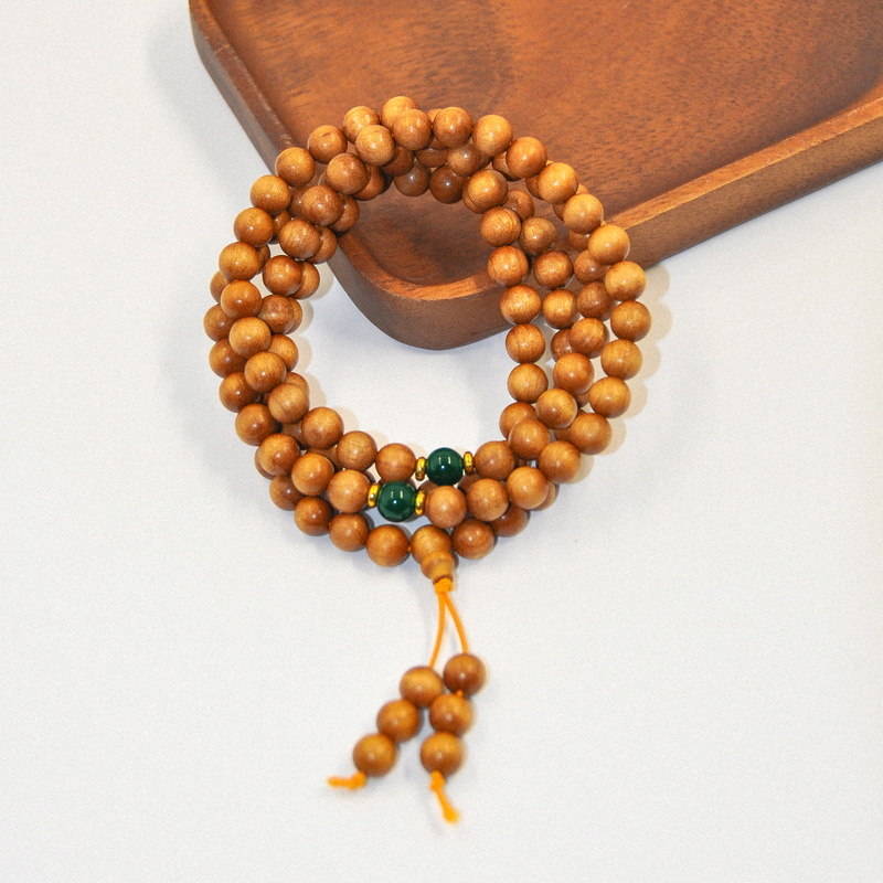 【见青山】金丝楠木金丝楠8mm多圈手串