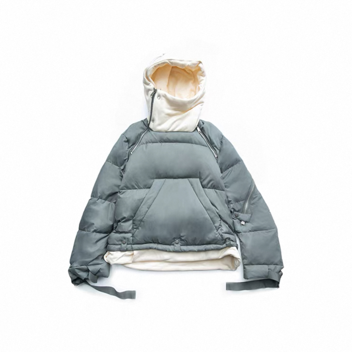 拼接结构连帽拉链功能性外套 男女同款（微瑕）