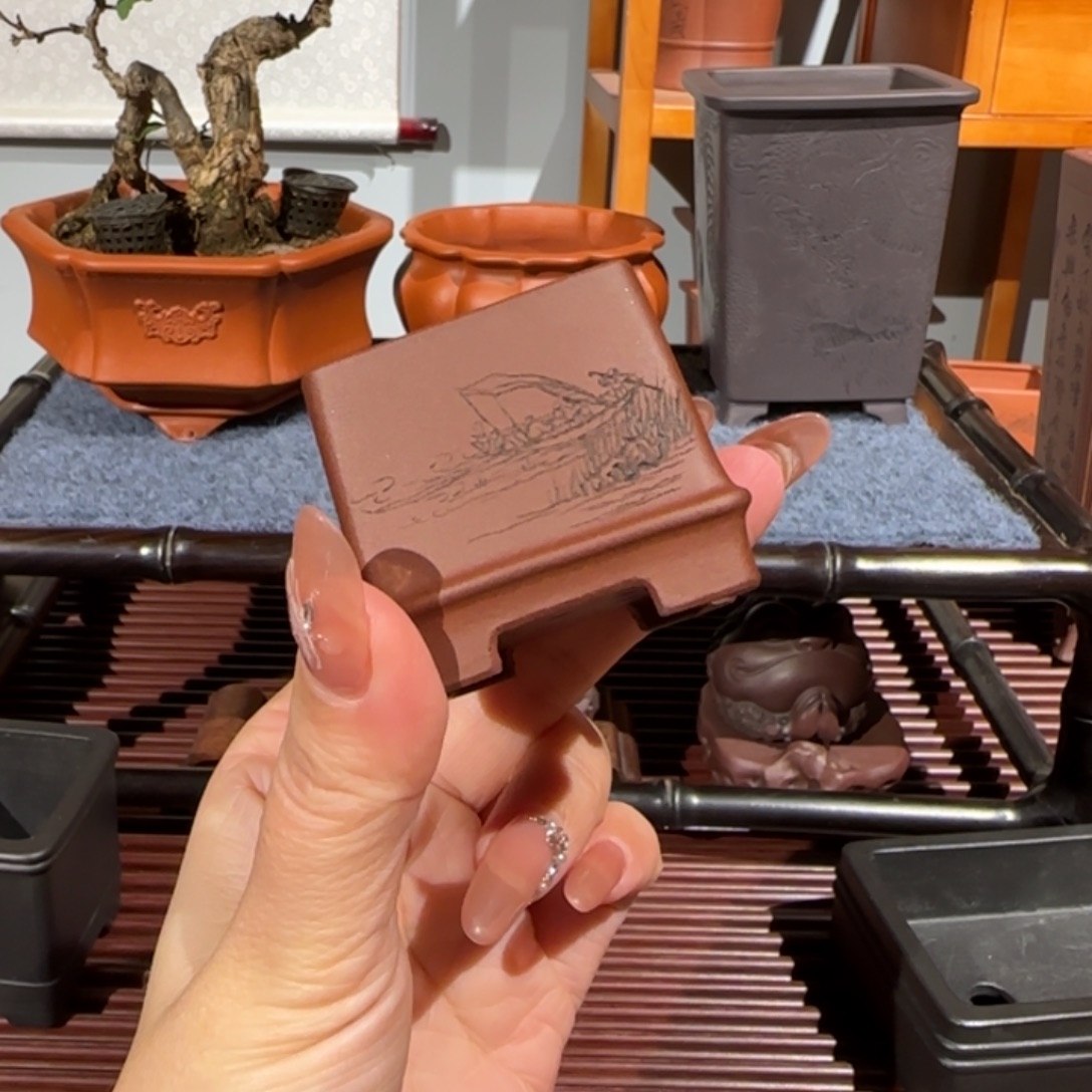 花盆紫砂口径3.5深度3.5