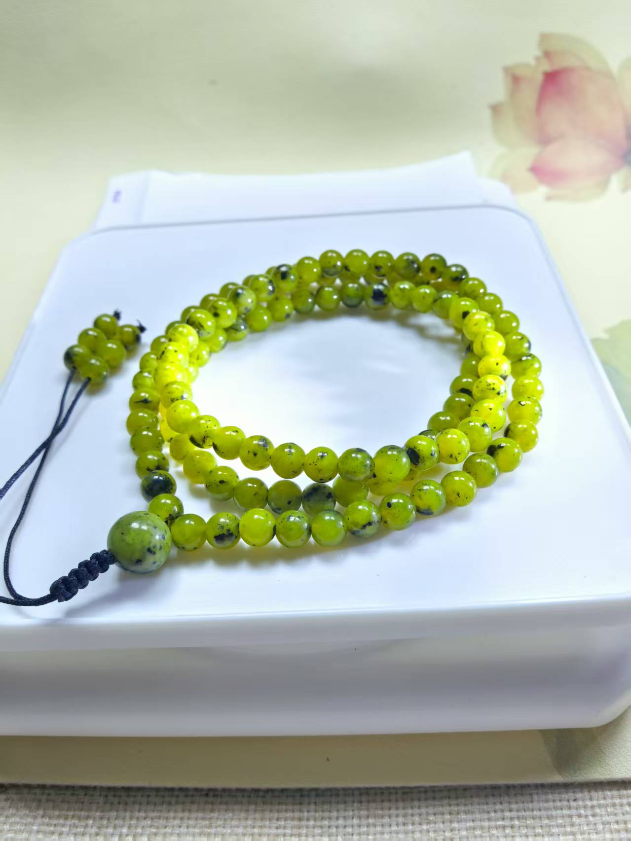 非金属陶瓷手链 藏玉药王石手串108手串