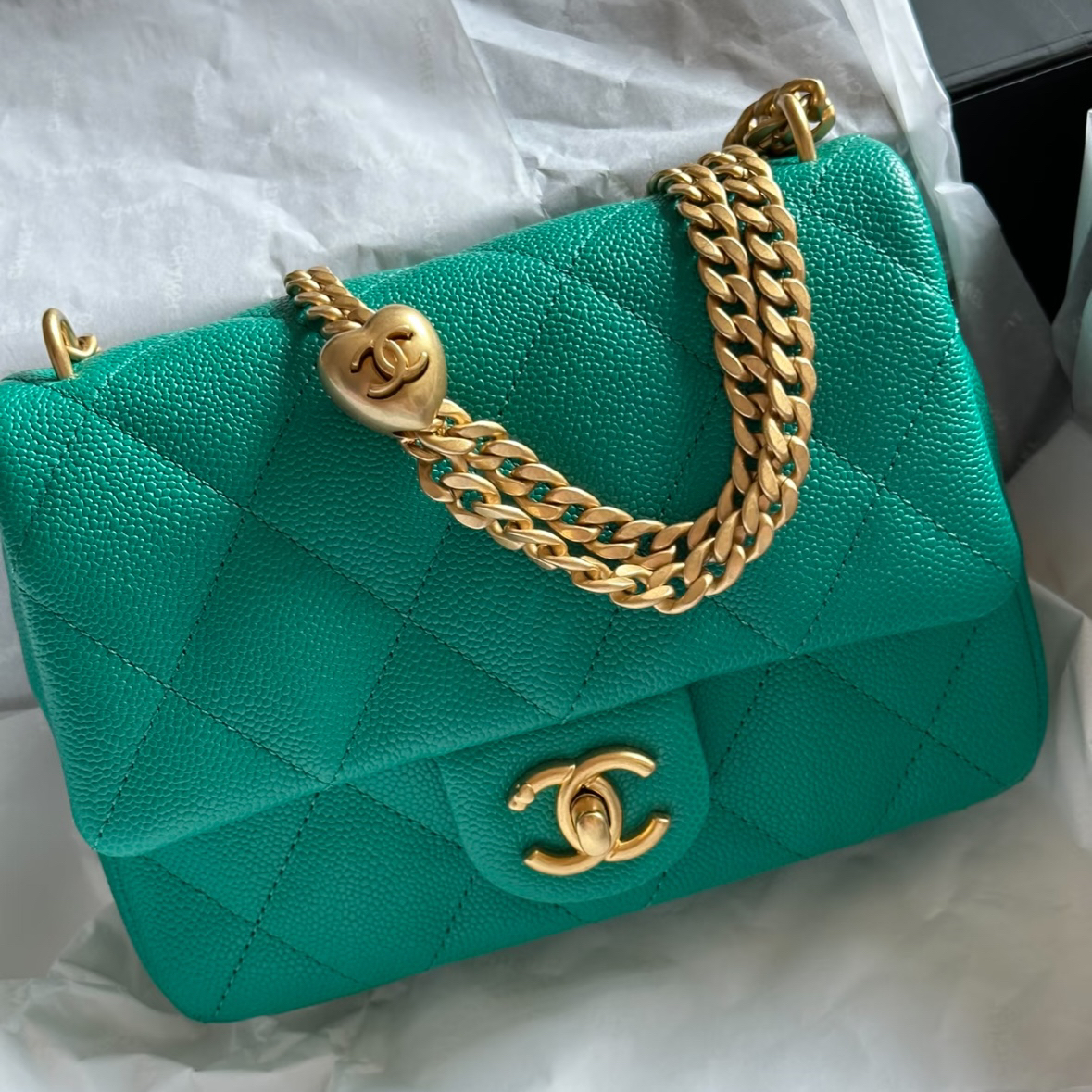 95新 Chanel/香奈儿 98新 大场包展/爱心胖子包/10666