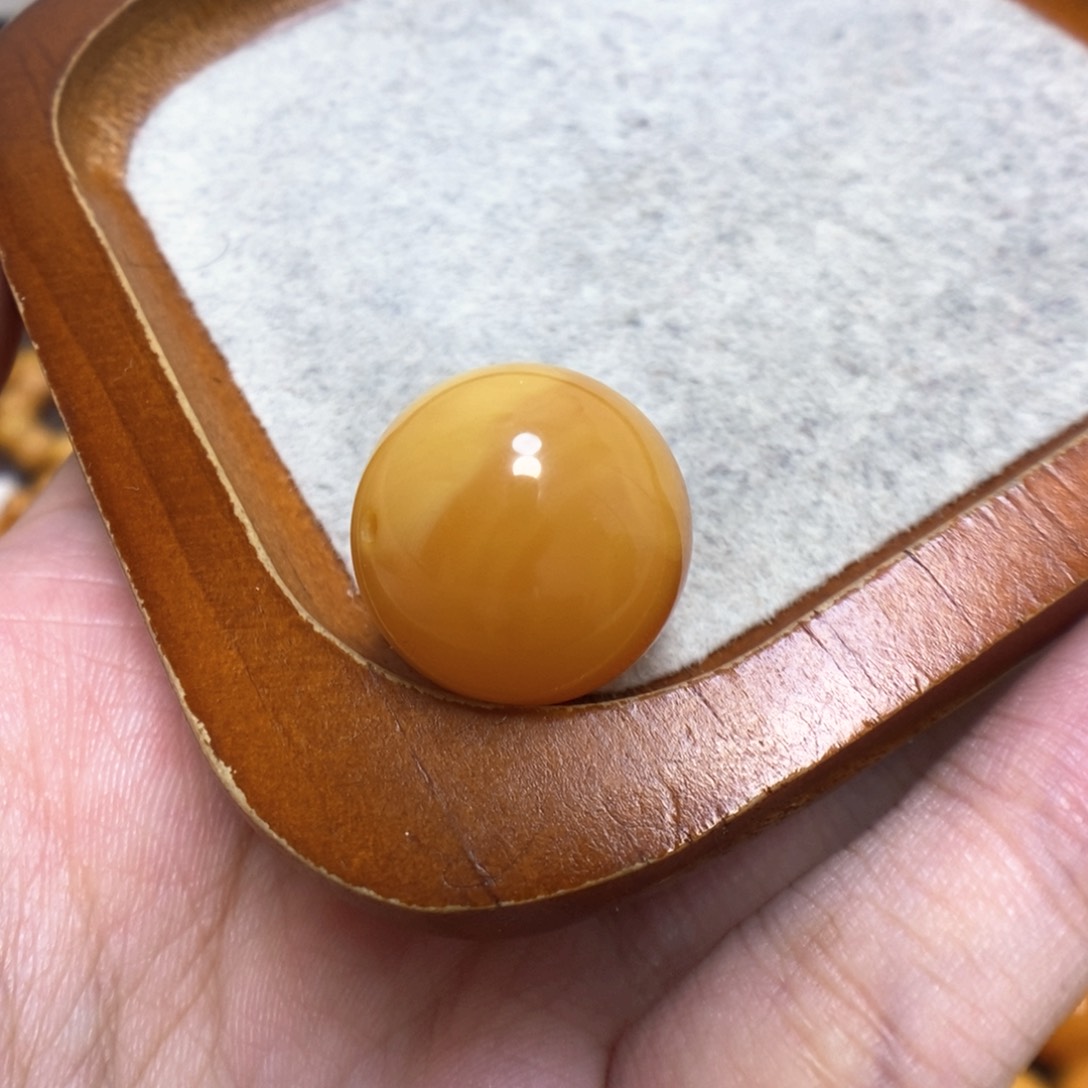 蜜蜡裸石未镶嵌文*蜜蜡裸珠