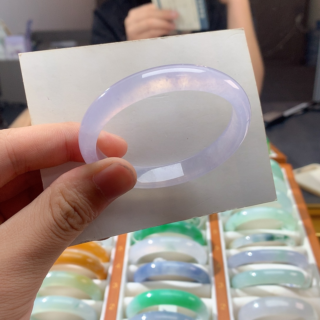 未镶嵌手镯翡翠冰紫