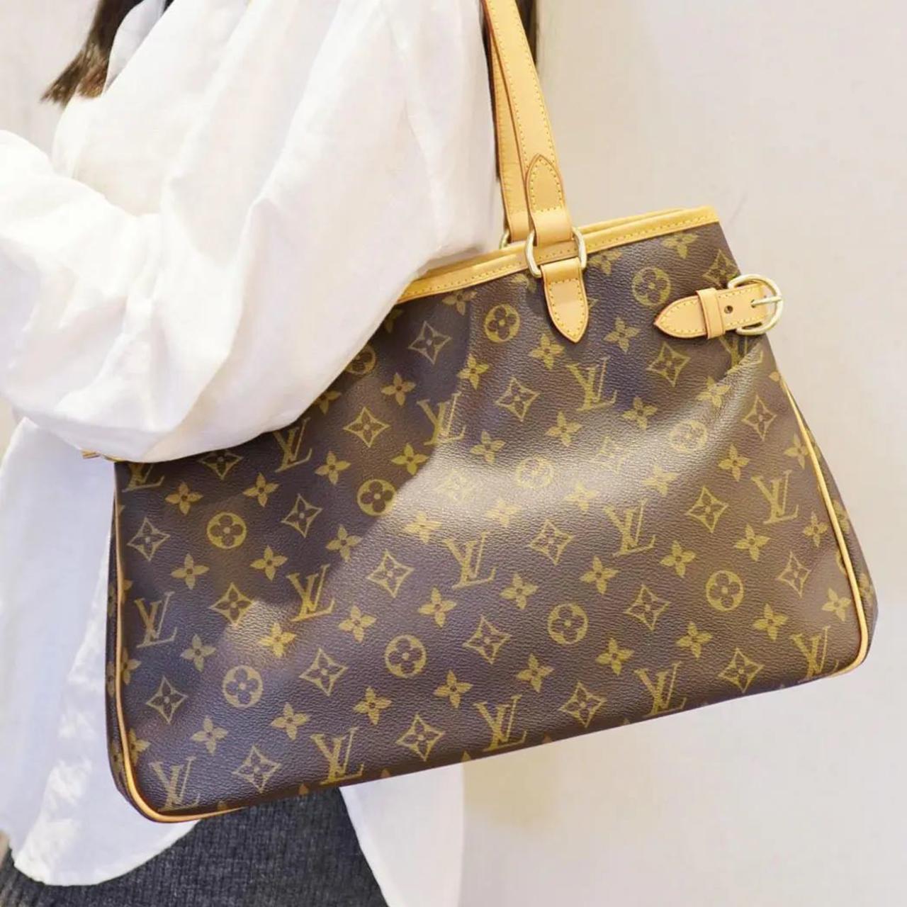 95新 LouisVuitton/路易威登 大吉中古/Lv横版老花南瓜tote