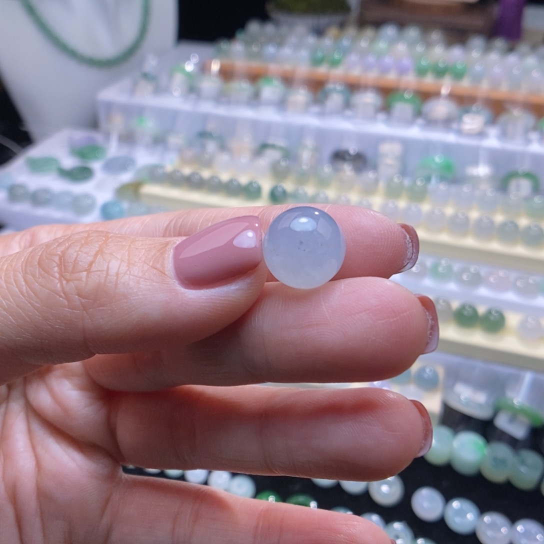 翡翠未镶嵌颈饰11.8蓝水乌鸡