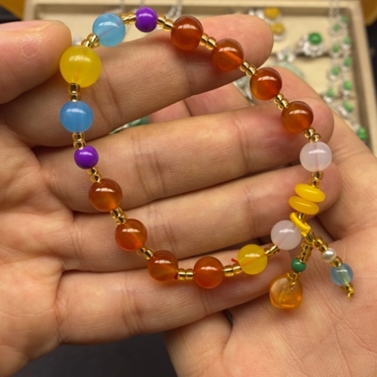 玛瑙/玉髓合金颈饰