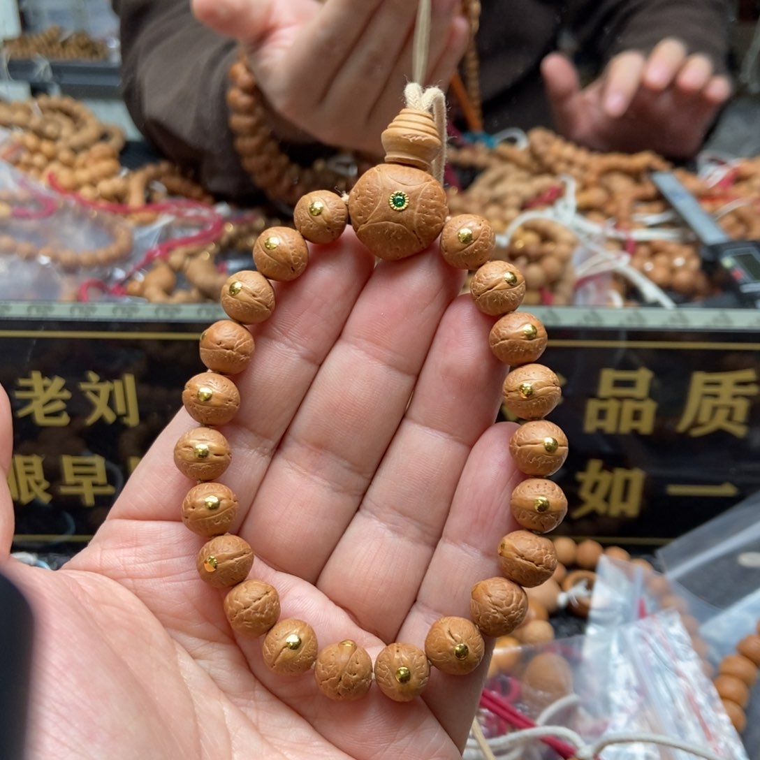 凤眼菩提手串10.5金钉手串02