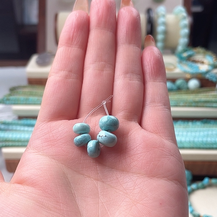 绿松石未镶嵌面包圈配饰