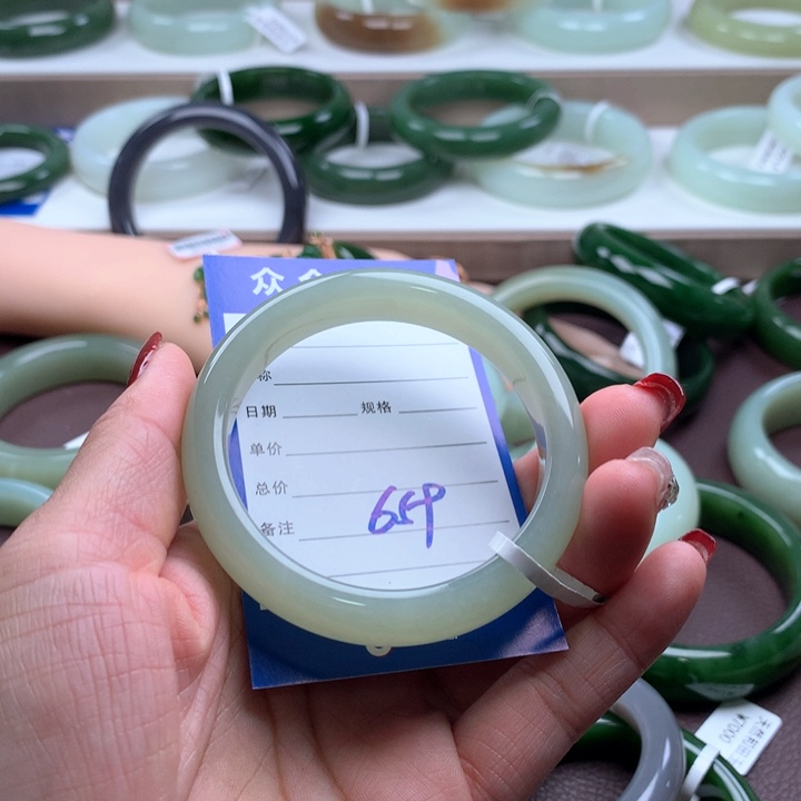 和田玉手镯55未镶嵌