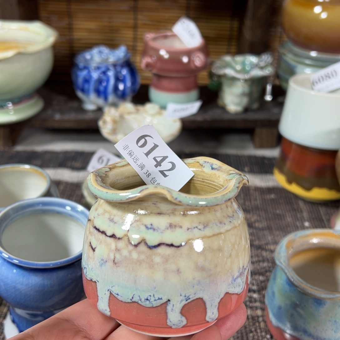 红陶景德镇手工花盆