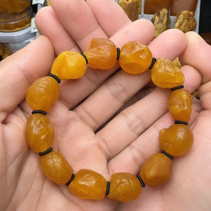 蜜蜡未镶嵌裸石天然蜜蜡手串