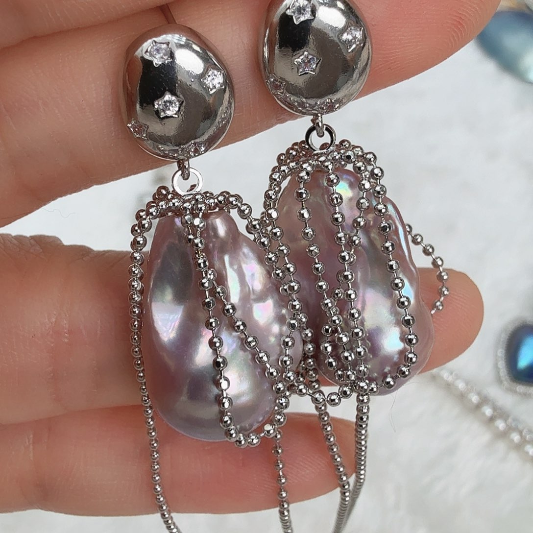 未镶嵌淡水珍珠耳饰