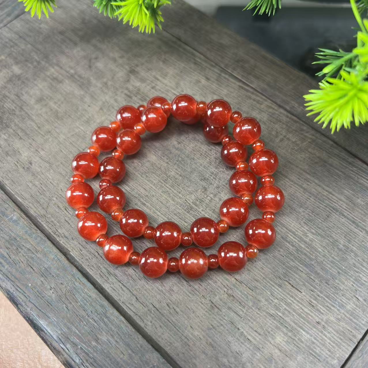 红玛瑙双圈10mm手串（无礼盒）1068