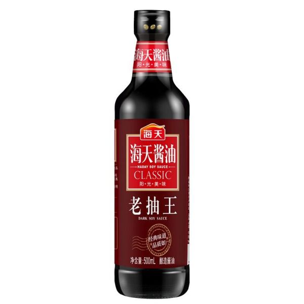海天 海天酱油老抽王酿造酱油 500ml/瓶