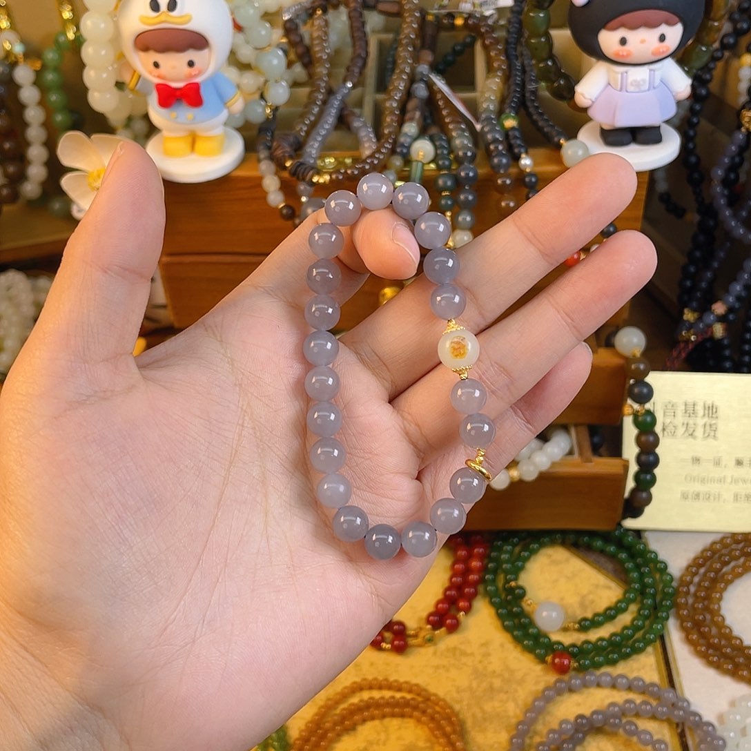 和田玉单圈手串未镶嵌