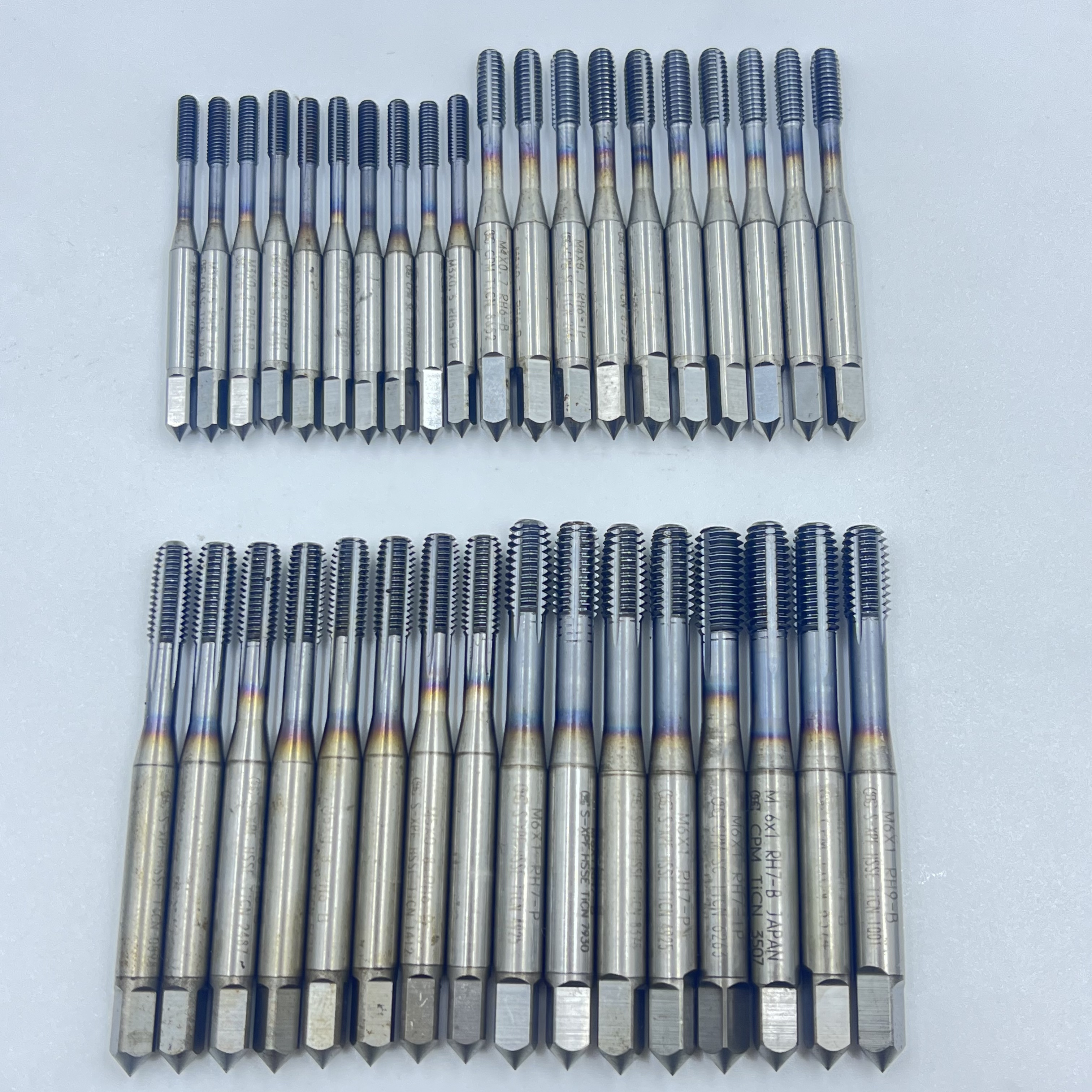 旧钻头挤压丝锥德国日本OSGm1.4-m12粉末材料涂层镀钴超硬丝攻