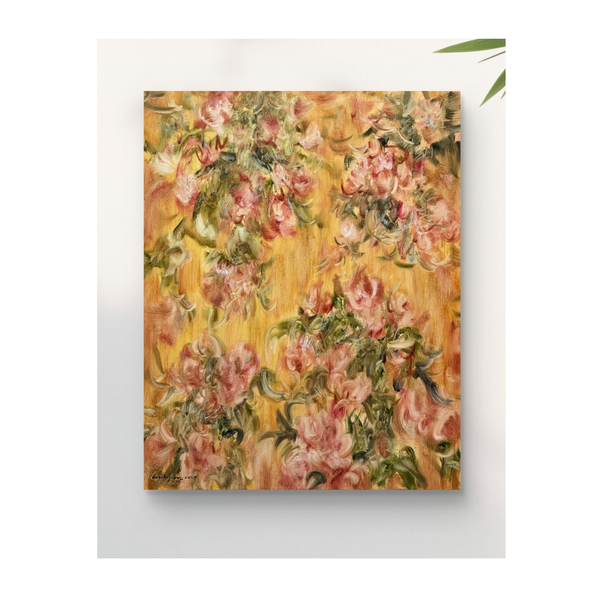 蹬红走绿 | 罗仕鹏 当代艺术家复古植物花卉系列油画绘画原作收藏