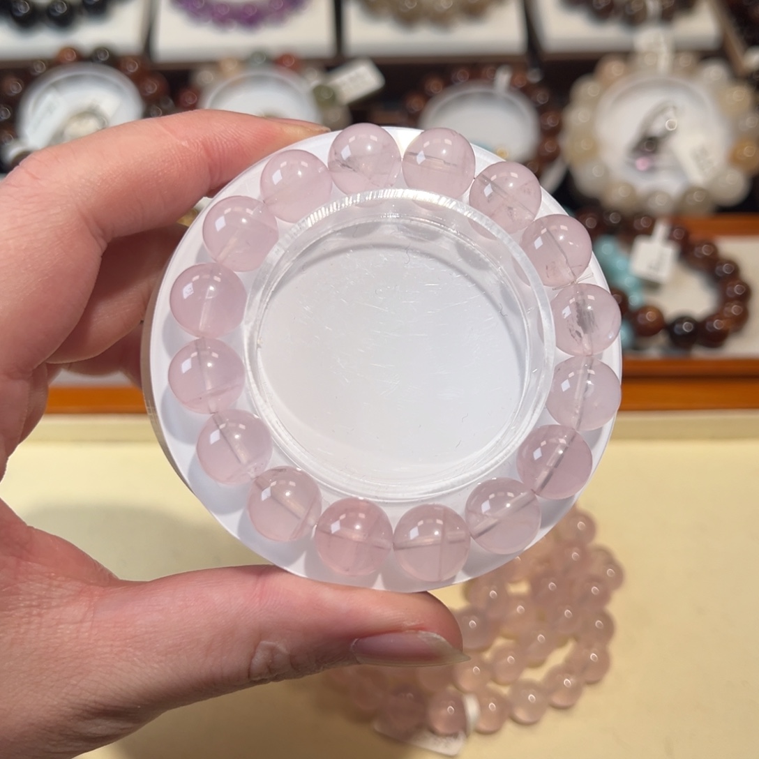 水晶手链未镶嵌粉水晶12M